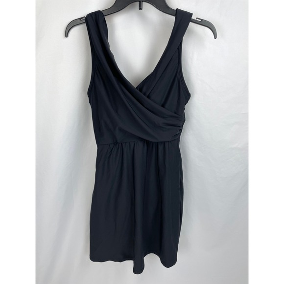 Lands' End Other - Lands' End Women Size 8 Black Swimsuit Dress Faux Wrap One Piece